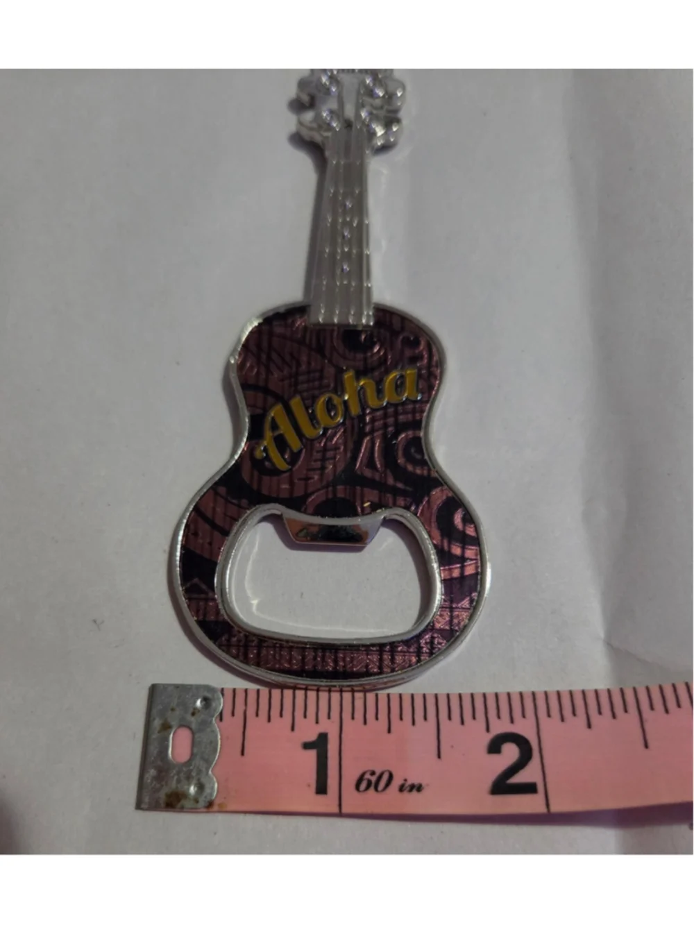 Island Heritage Aloha Ukulele Bottle Opener One Size Silver Brown